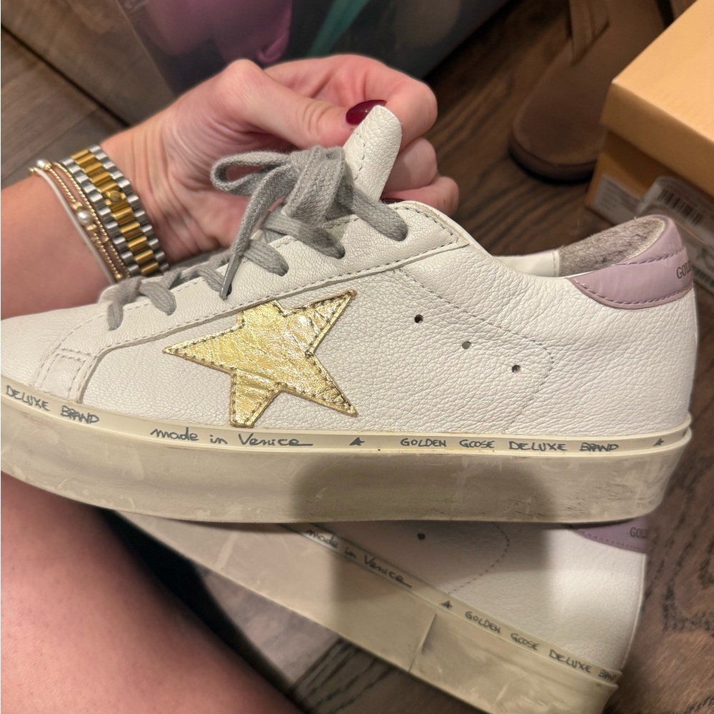 golden goose hi star classic with list gold lilac size 38